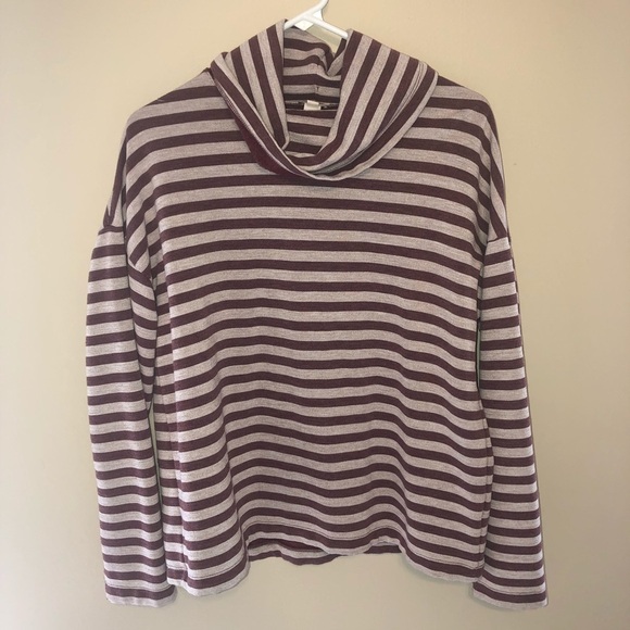 J Crew Factory Striped Cowl Neck Pullover - Picture 1 of 6